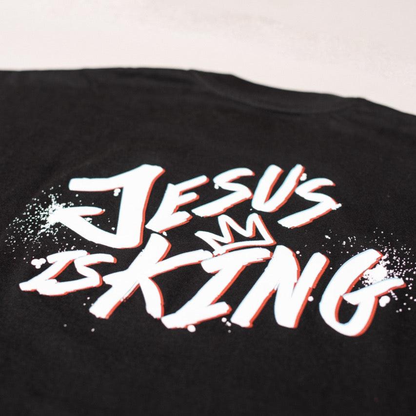 T-Shirt Oversize Negra Ref. JESUS IS KING