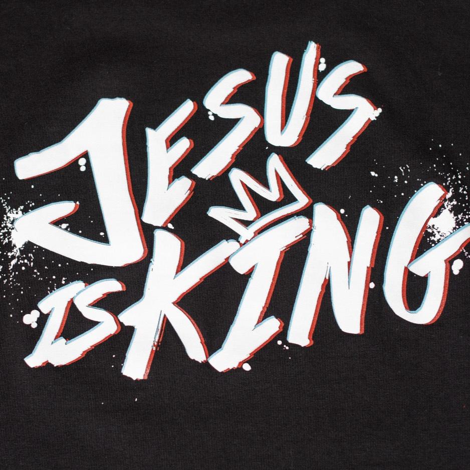 T-Shirt Oversize Negra Ref. JESUS IS KING