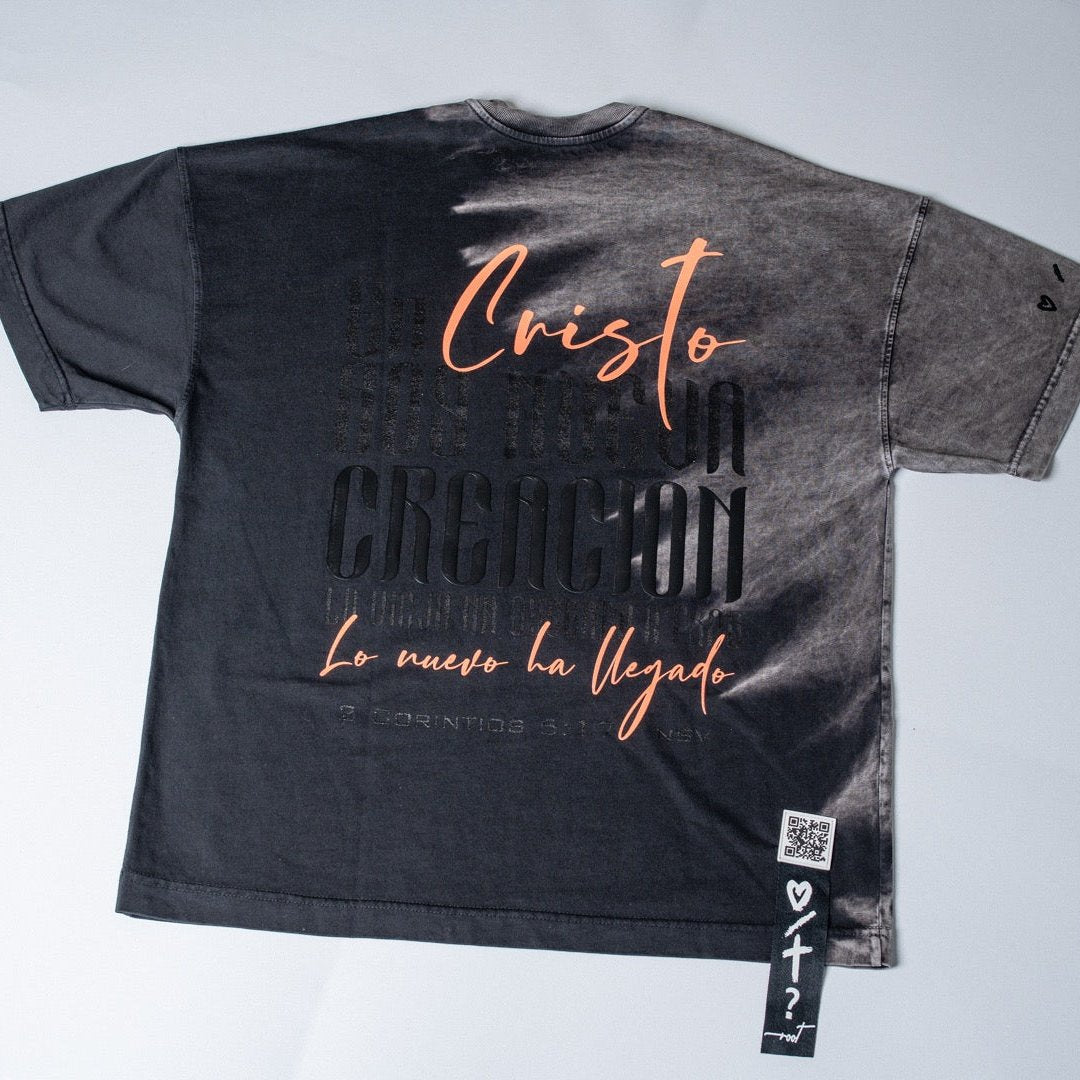 T-Shirt Oversize Negra Ref. NUEVA CRIATURA